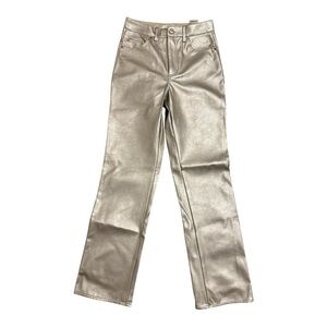 H & M Silver High Rise, Straight Leg Pants